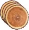 Disposable Wooden Slice Paper Place Mats 50 Pack 13.5" Round Rustic Brown Wood Slices Charger Place Mat for Farmhouse Tan Table Setting Summer Spring Fall Wedding Dinner Party Decor